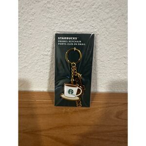 Starbucks Coffee Cup Enamel Keychain NWT